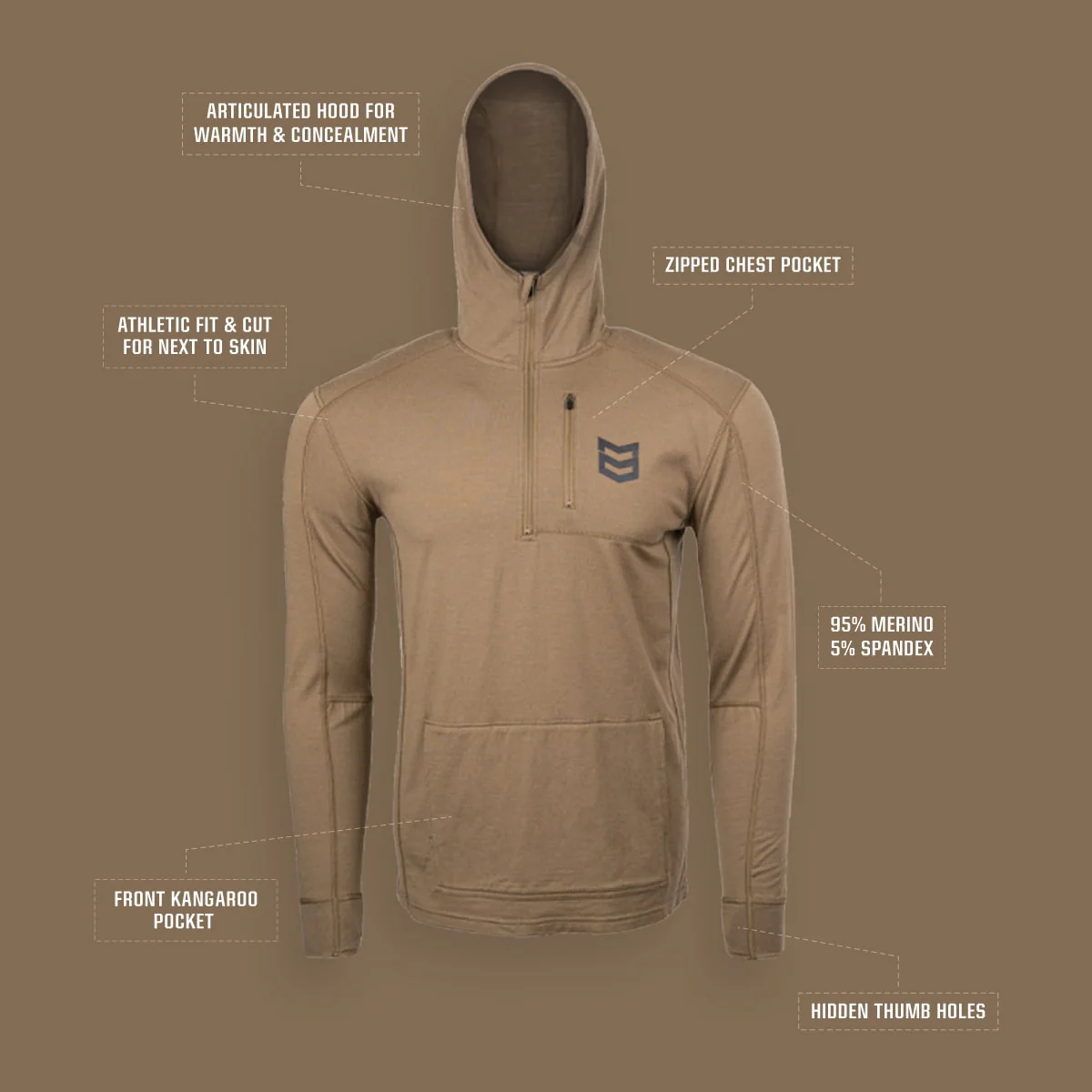 BATTLEGROUND MERINO HOODIE 260G - Image 5